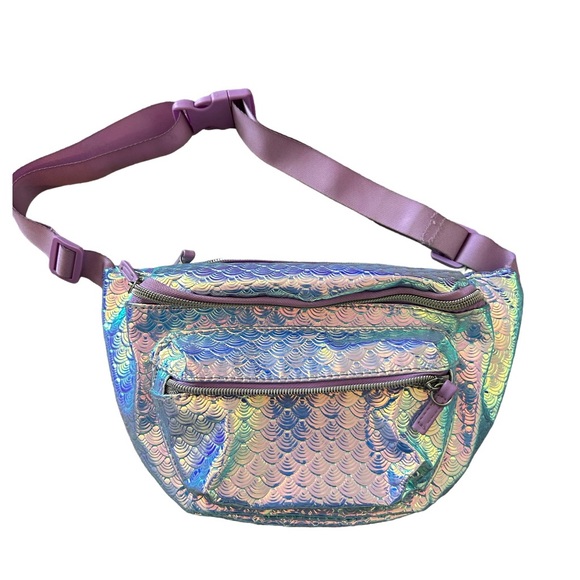 Handbags - Purple metallic mermaid inspired belt bag